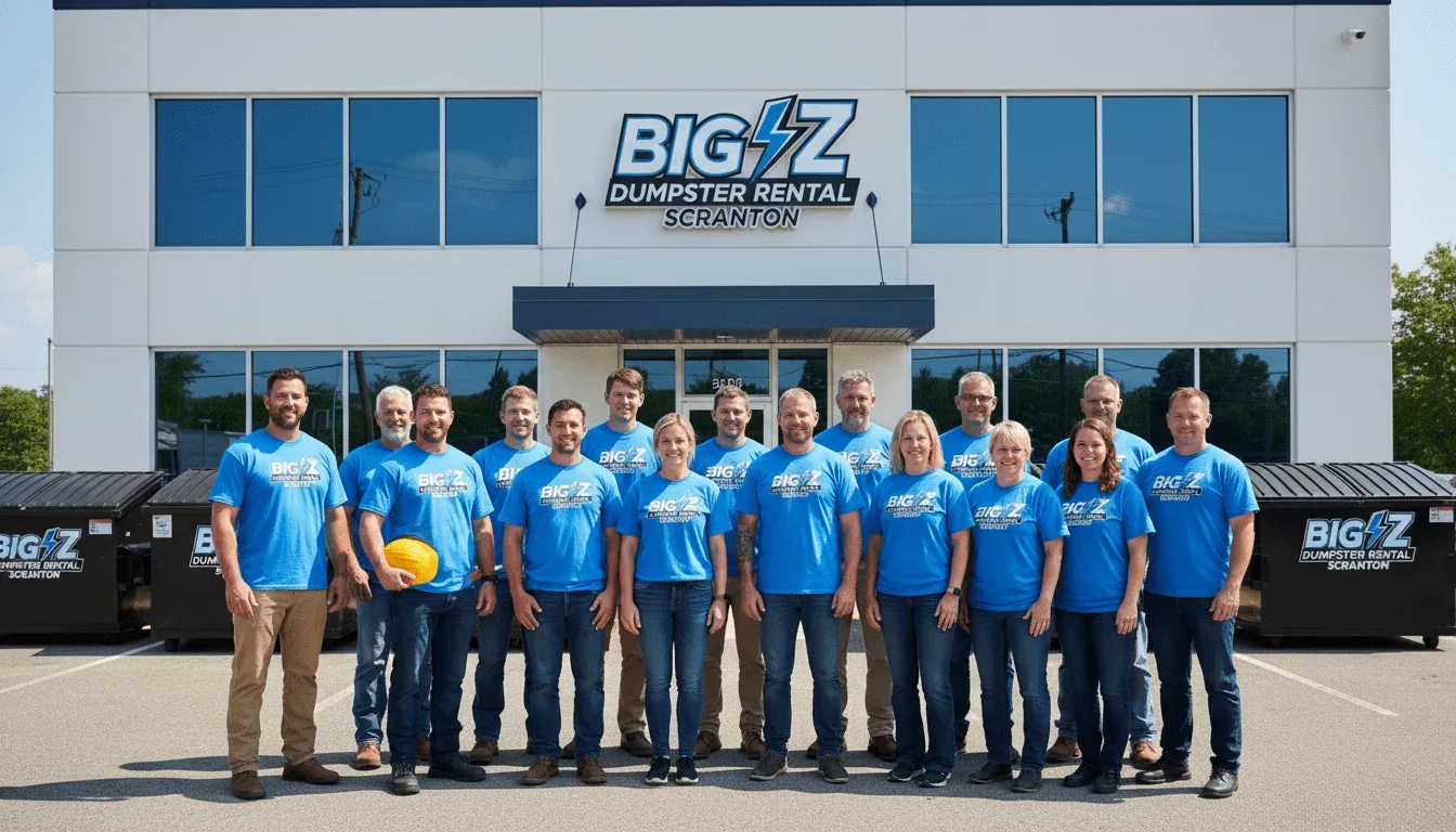Big Z Dumpster Rental Scranton team at the Scranton, PA yard