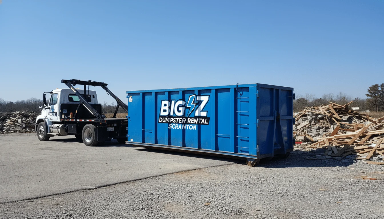 Dropping Roll Off Dumpster Scranton
